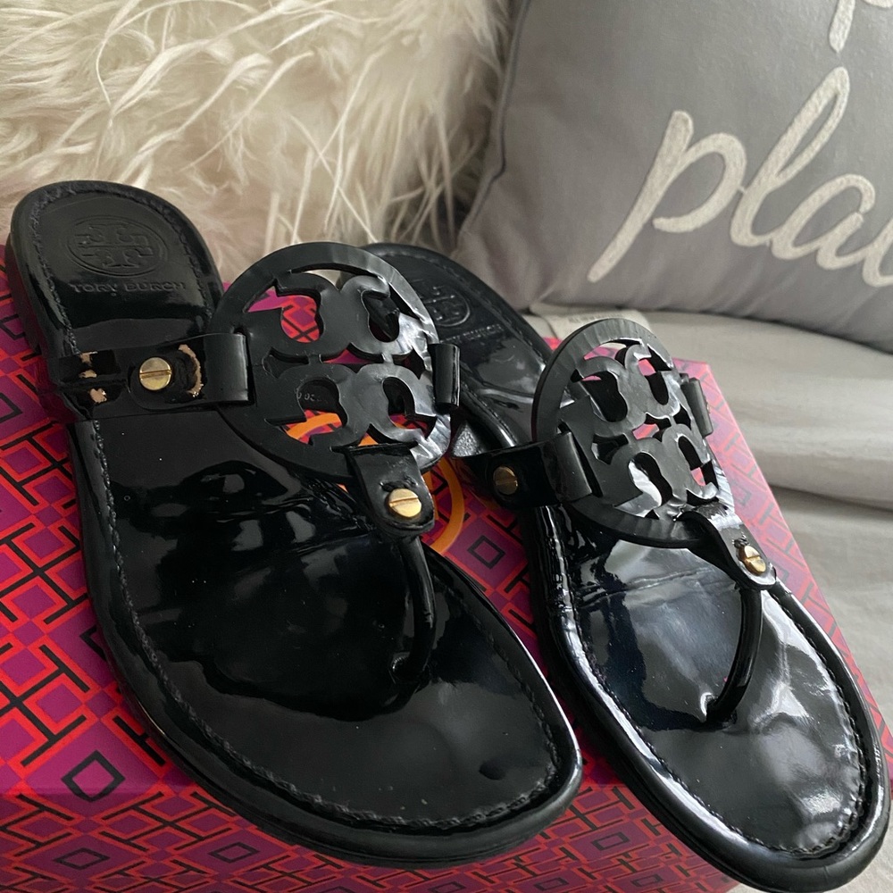 Black patent leather Tory Burch Miller’s!